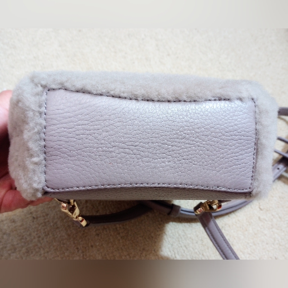 Kate Spade Finer Things Merry Mini Leather Shearling Backpack Crossbody Bag - Picture 4 of 11